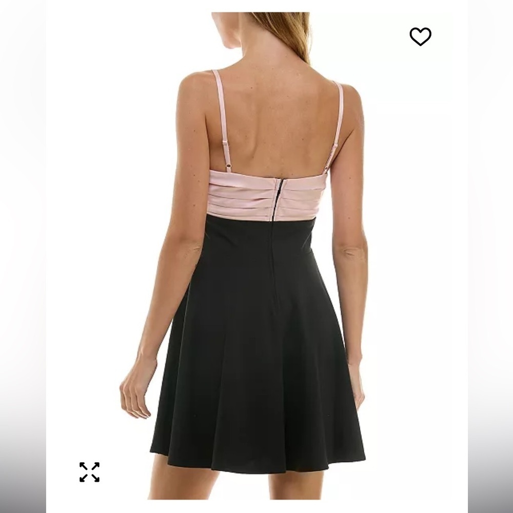 Rosette Ruched Bandeau Bodice Dress Coquette/ fit and flare/ Size 9/10 - Picture 3 of 7